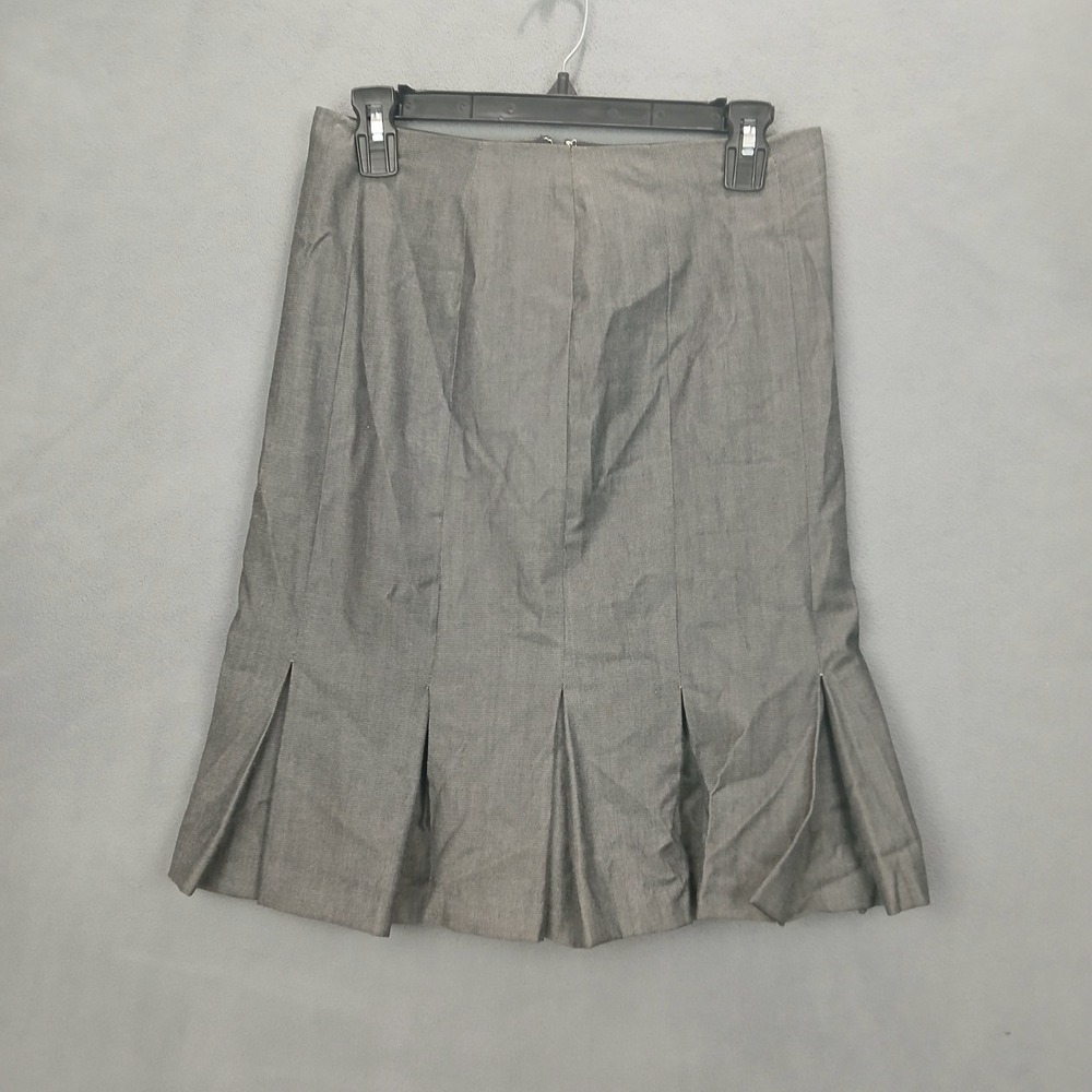 Gap A-Line Skirt Womens 0 Gray Flare Hem Casual Office Wear Business Back Zip‎
